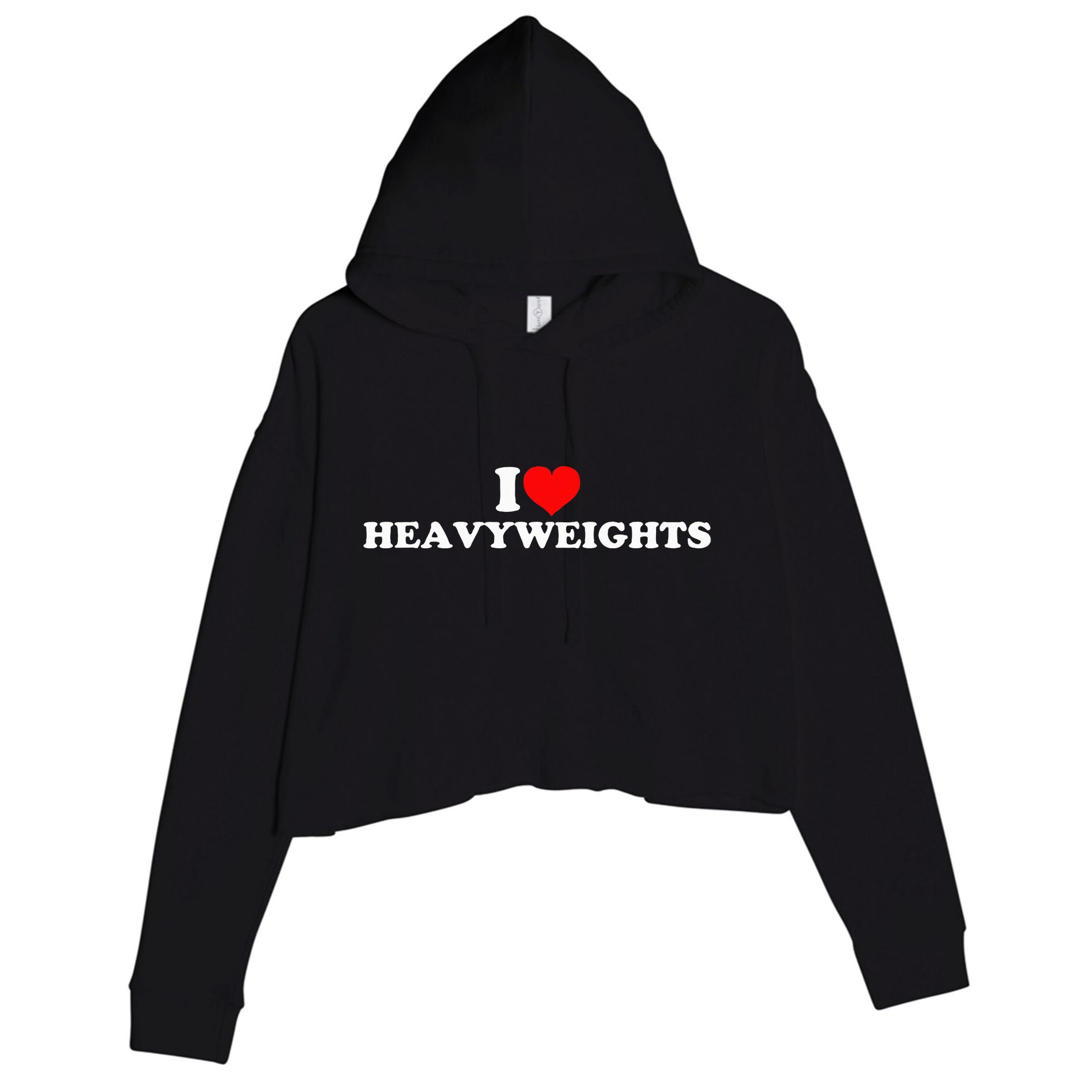 I Love Heavyweights Crop Fleece Hoodie
