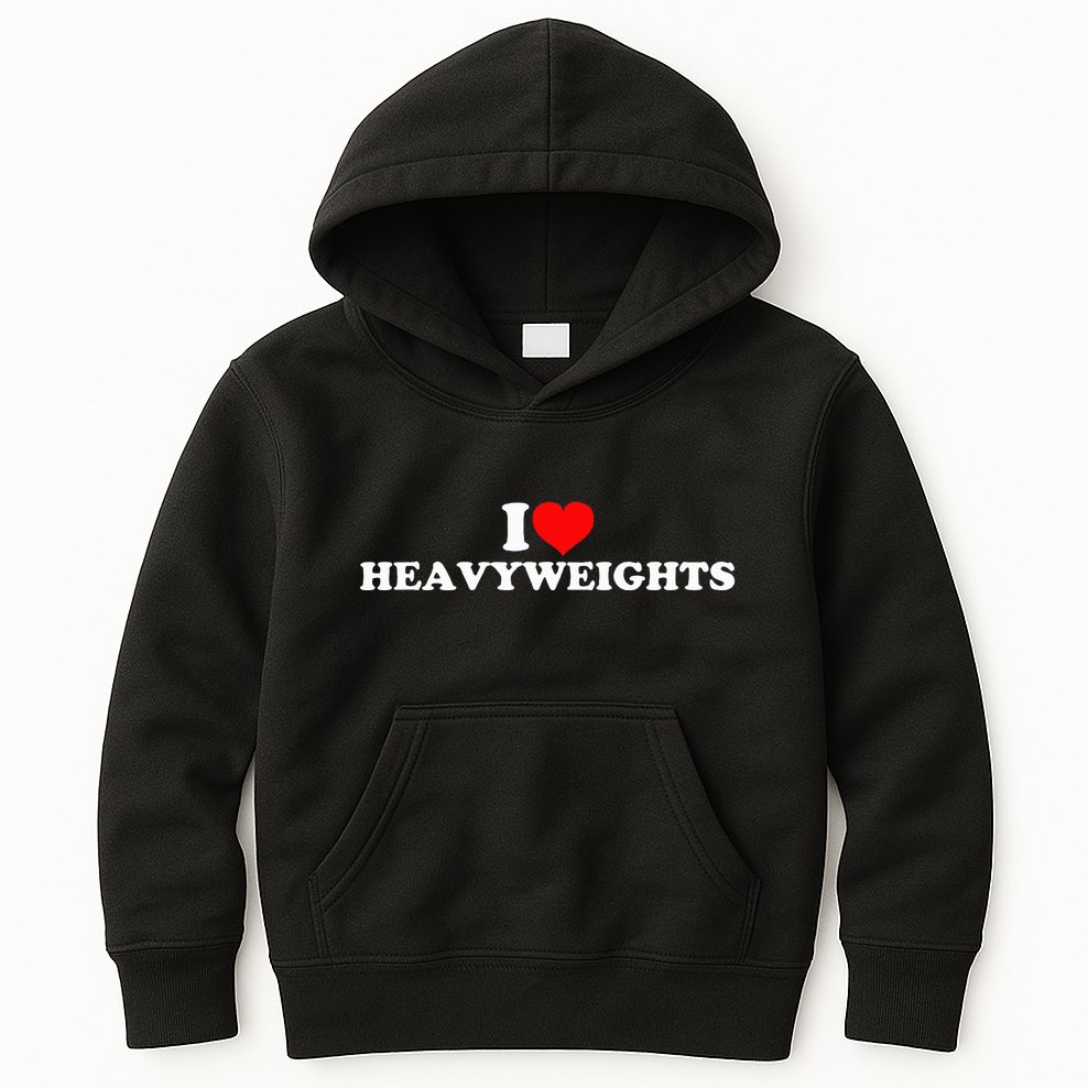 I Love Heavyweights Kids Hoodie