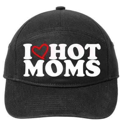 I Love Hot Moms 7-Panel Snapback Hat