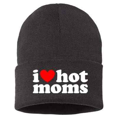 I Love Hot Moms Sustainable Knit Beanie