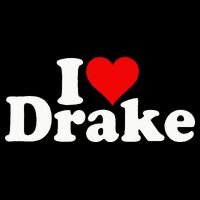 I LOVE HEART DRAKE Flat Bill Trucker Hat