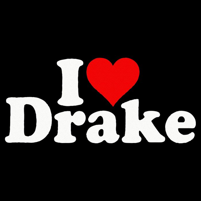 I LOVE HEART DRAKE Flat Bill Trucker Hat