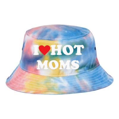 I Love Hot Moms Tie Dye Newport Bucket Hat