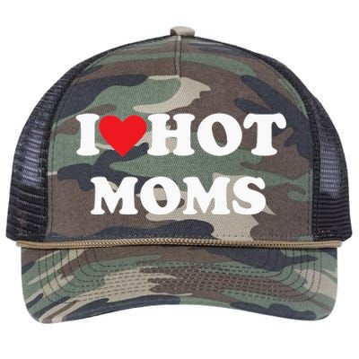 I Love Hot Moms Retro Rope Trucker Hat Cap