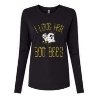 I Love Her Boo Bees Couples Halloween Adult Costume His Womens Cotton Relaxed Long Sleeve T-Shirt