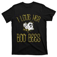 I Love Her Boo Bees Couples Halloween Adult Costume His T-Shirt