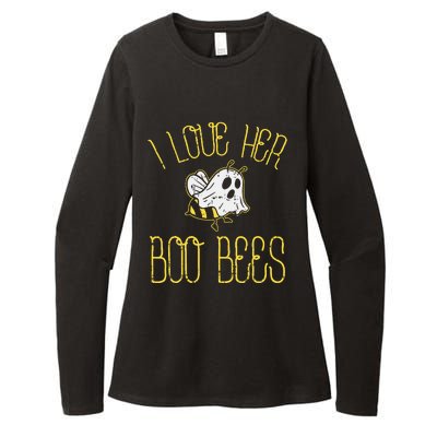 I Love Her Boo Bees Couples Halloween Adult Costume His Womens CVC Long Sleeve Shirt