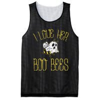 I Love Her Boo Bees Couples Halloween Adult Costume His Mesh Reversible Basketball Jersey Tank