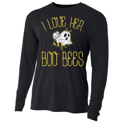 I Love Her Boo Bees Couples Halloween Adult Costume His Cooling Performance Long Sleeve Crew