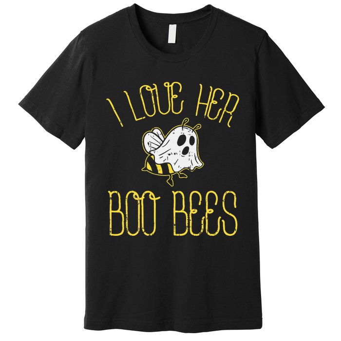 I Love Her Boo Bees Couples Halloween Adult Costume His Premium T-Shirt