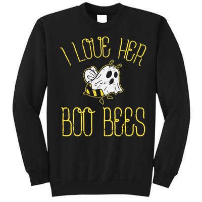 I Love Her Boo Bees Couples Halloween Adult Costume His Tall Sweatshirt