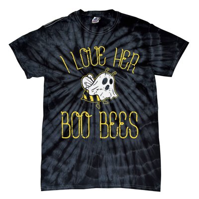 I Love Her Boo Bees Couples Halloween Adult Costume His Tie-Dye T-Shirt