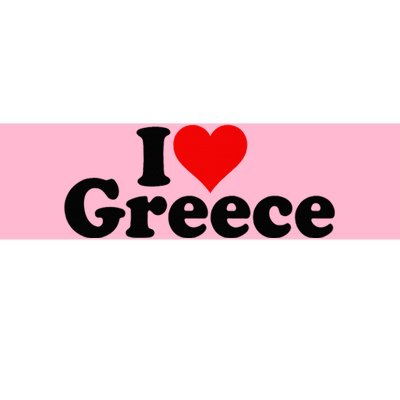 I Love Heart Greece Bumper Sticker