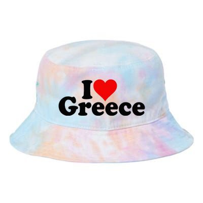 I Love Heart Greece Tie Dye Newport Bucket Hat