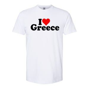 I Love Heart Greece Softstyle CVC T-Shirt