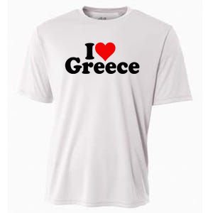 I Love Heart Greece Cooling Performance Crew T-Shirt