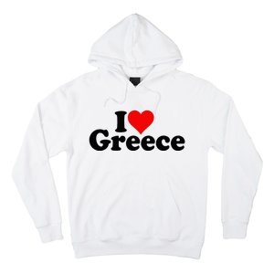 I Love Heart Greece Hoodie