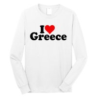 I Love Heart Greece Long Sleeve Shirt