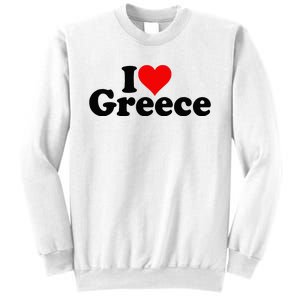 I Love Heart Greece Sweatshirt