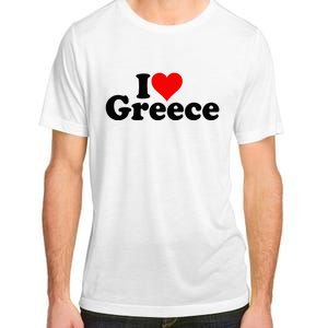 I Love Heart Greece Adult ChromaSoft Performance T-Shirt