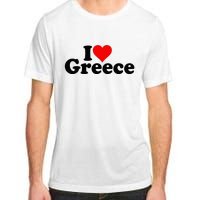 I Love Heart Greece Adult ChromaSoft Performance T-Shirt