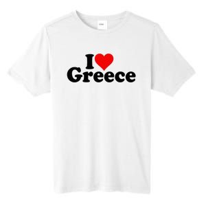 I Love Heart Greece Tall Fusion ChromaSoft Performance T-Shirt