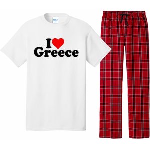 I Love Heart Greece Pajama Set