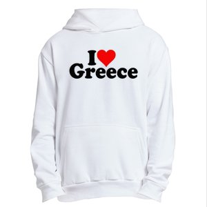 I Love Heart Greece Urban Pullover Hoodie