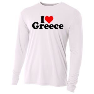 I Love Heart Greece Cooling Performance Long Sleeve Crew