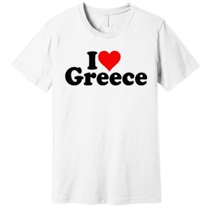 I Love Heart Greece Premium T-Shirt