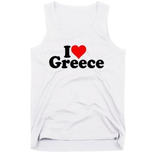 I Love Heart Greece Tank Top