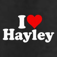 I Love Heart Hayley 7 Panel Mesh Trucker Snapback Hat