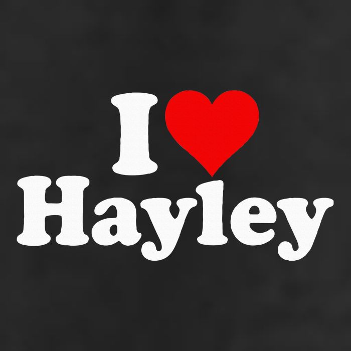 I Love Heart Hayley 7 Panel Mesh Trucker Snapback Hat