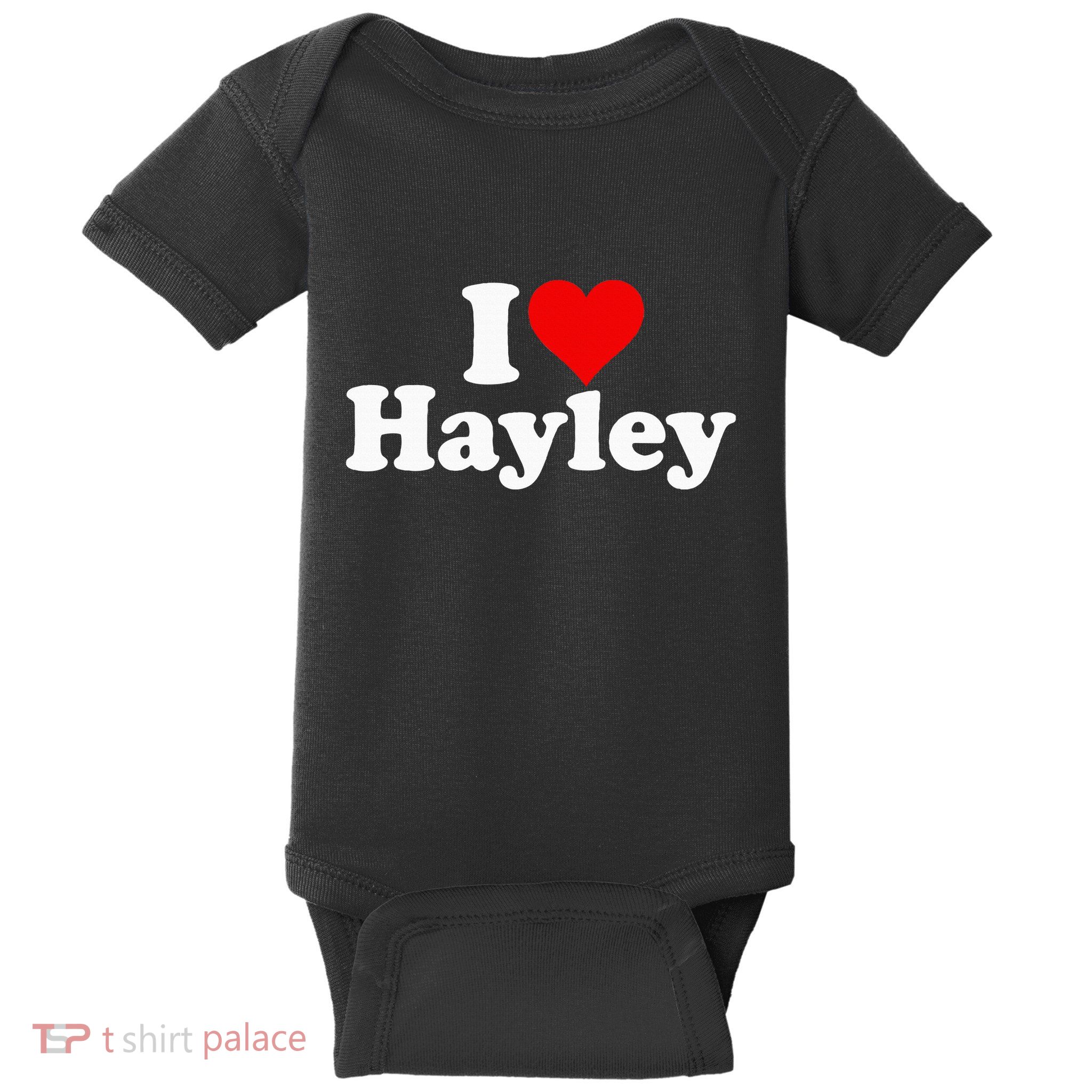 I Love Heart Hayley Baby Bodysuit