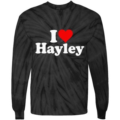 I Love Heart Hayley Tie-Dye Long Sleeve Shirt