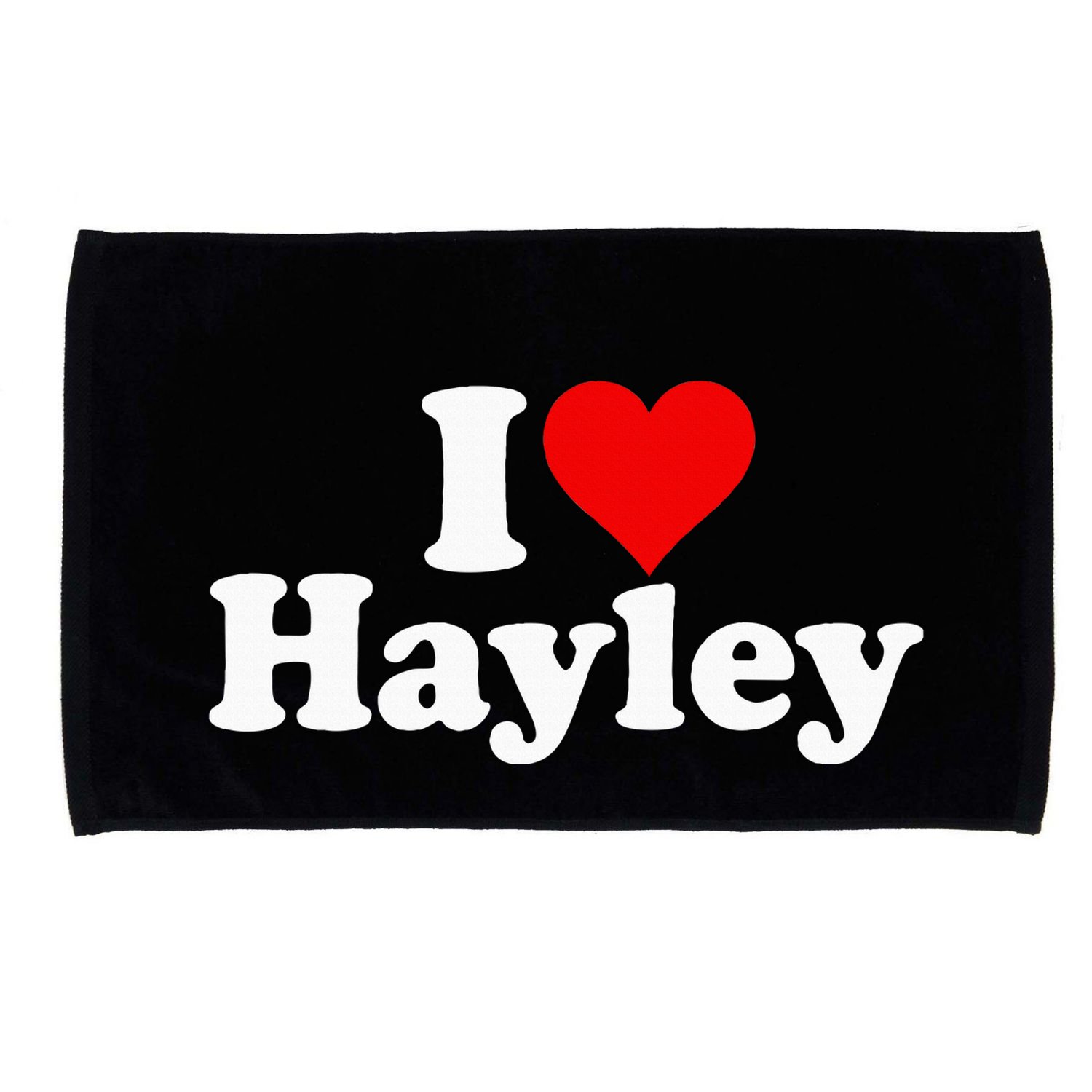 I Love Heart Hayley Microfiber Hand Towel