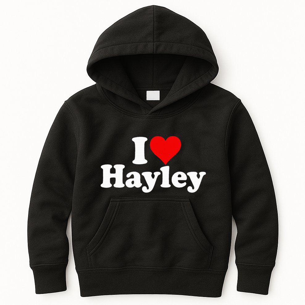 I Love Heart Hayley Kids Hoodie