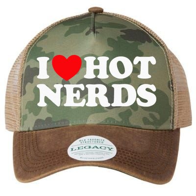 I Love Hot Nerds Funny Geek Science Gamer Smart Thinker Fan Legacy Tie Dye Trucker Hat