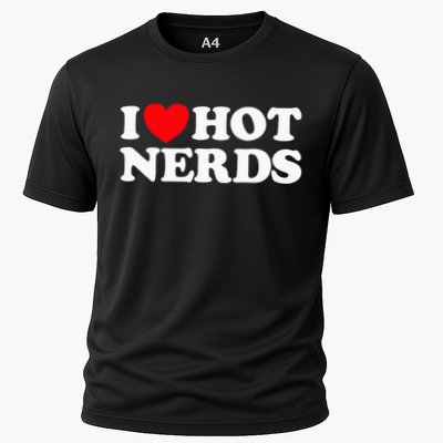 I Love Hot Nerds Funny Geek Science Gamer Smart Thinker Fan Performance Shirt