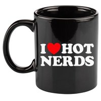 I Love Hot Nerds Funny Geek Science Gamer Smart Thinker Fan 11oz C Handle Ceramic Mug
