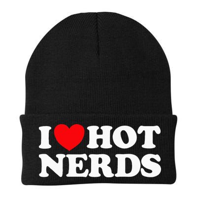 I Love Hot Nerds Funny Geek Science Gamer Smart Thinker Fan Beanie
