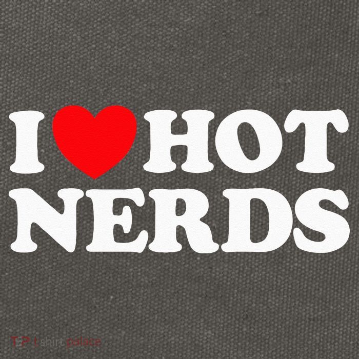 I Love Hot Nerds Funny Geek Science Gamer Smart Thinker Fan Cotton Canvas Backpack