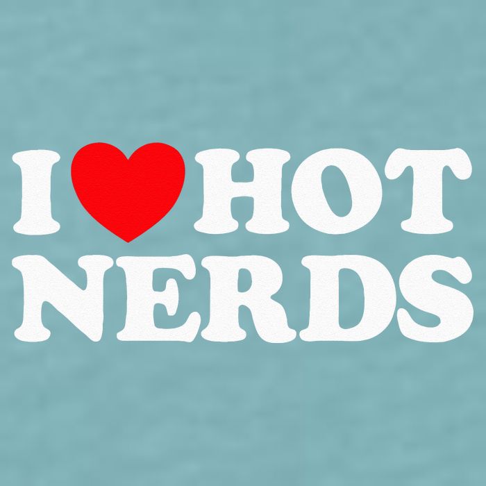 I Love Hot Nerds Funny Geek Science Gamer Smart Thinker Fan Sueded Cloud Jersey T-Shirt
