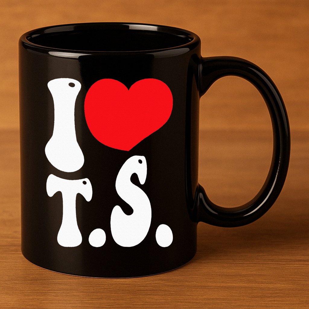 I LOVE HEART TS T S 11oz C Handle Ceramic Mug