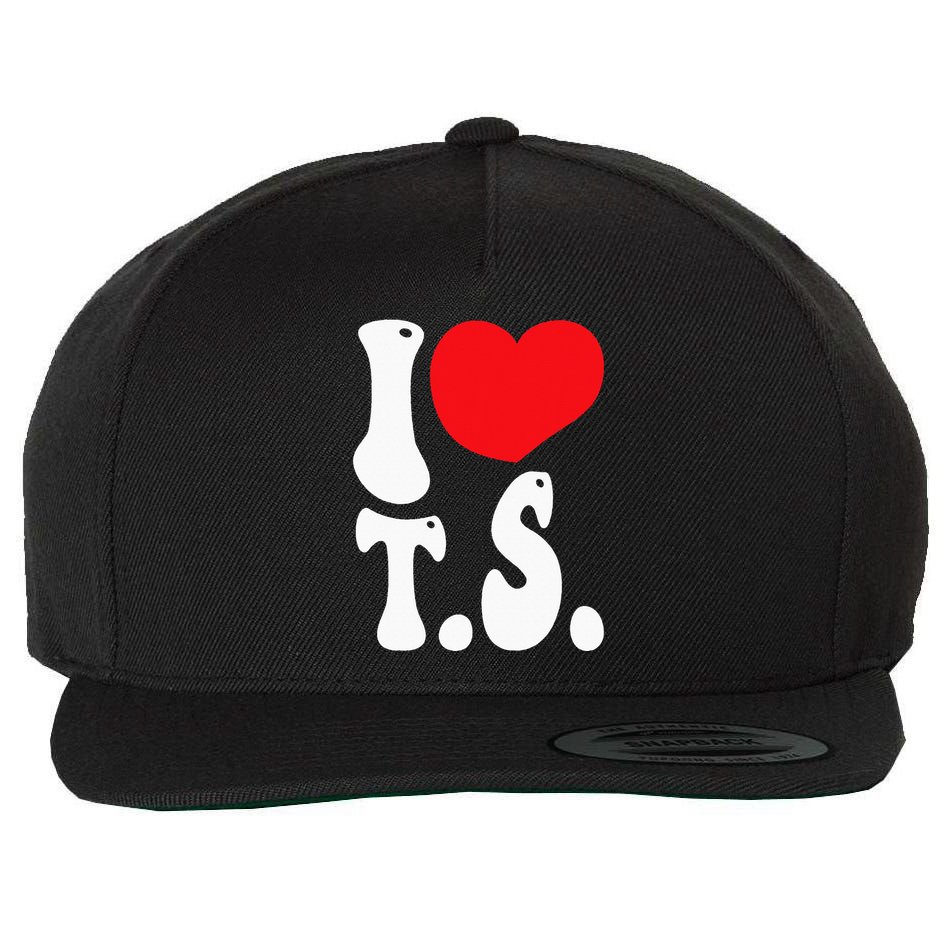 I LOVE HEART TS T S Wool Snapback Cap
