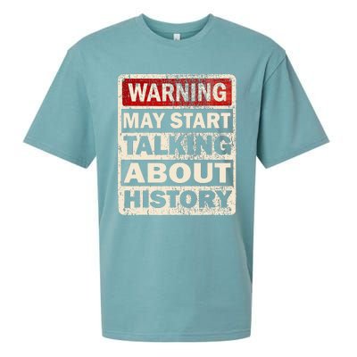 I Love History Warning May Start Talking About History Funny Sueded Cloud Jersey T-Shirt