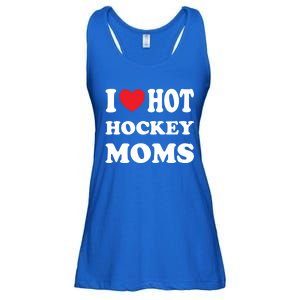 I Love Hot Hockey Moms Funny I Love Moms Gift Ladies Essential Flowy Tank