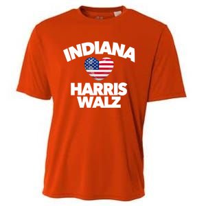 Indiana Loves Harris Walz America Vote Indianapolis Democrat Cute Gift Cooling Performance Crew T-Shirt