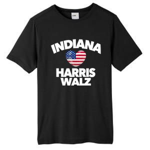 Indiana Loves Harris Walz America Vote Indianapolis Democrat Cute Gift Tall Fusion ChromaSoft Performance T-Shirt