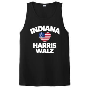 Indiana Loves Harris Walz America Vote Indianapolis Democrat Cute Gift PosiCharge Competitor Tank